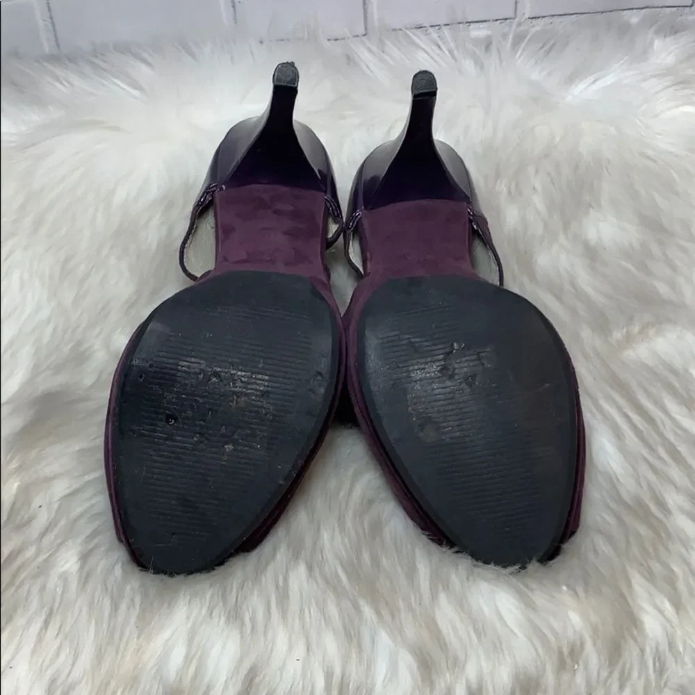 Michael Kors Burgundy Suede Platform Heels Sz‎ 7